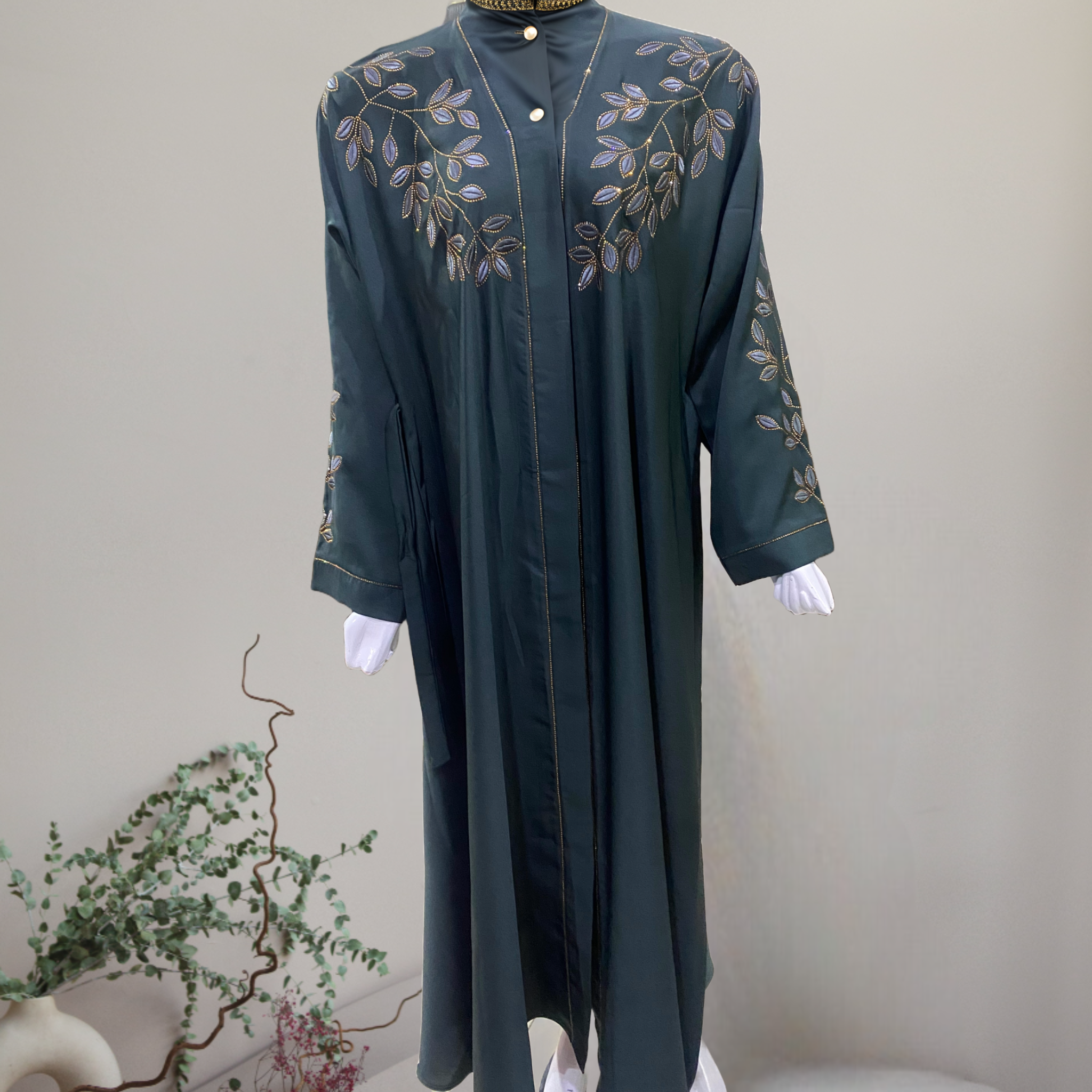 Embroidered abaya